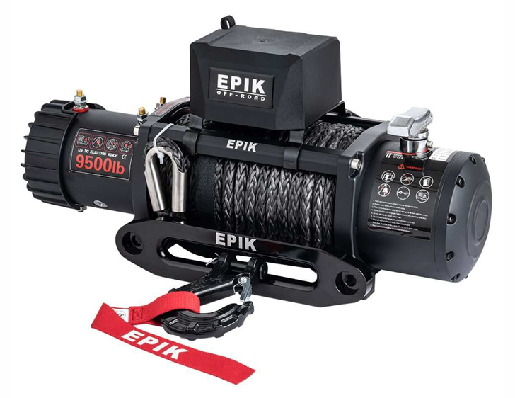 Лебедка Epik STD9.5 12V Синтетический трос 9500 Lbs