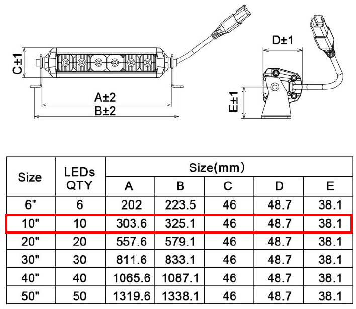 Светодиодная балка Aurora ALO-A-S5D1-10-H 10 диодов 50w Янтарь 0