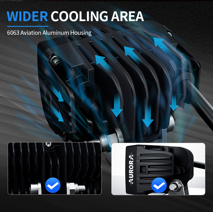 Светодиодная фара ближнего света 20W ALO-M-L-2-E7T 3