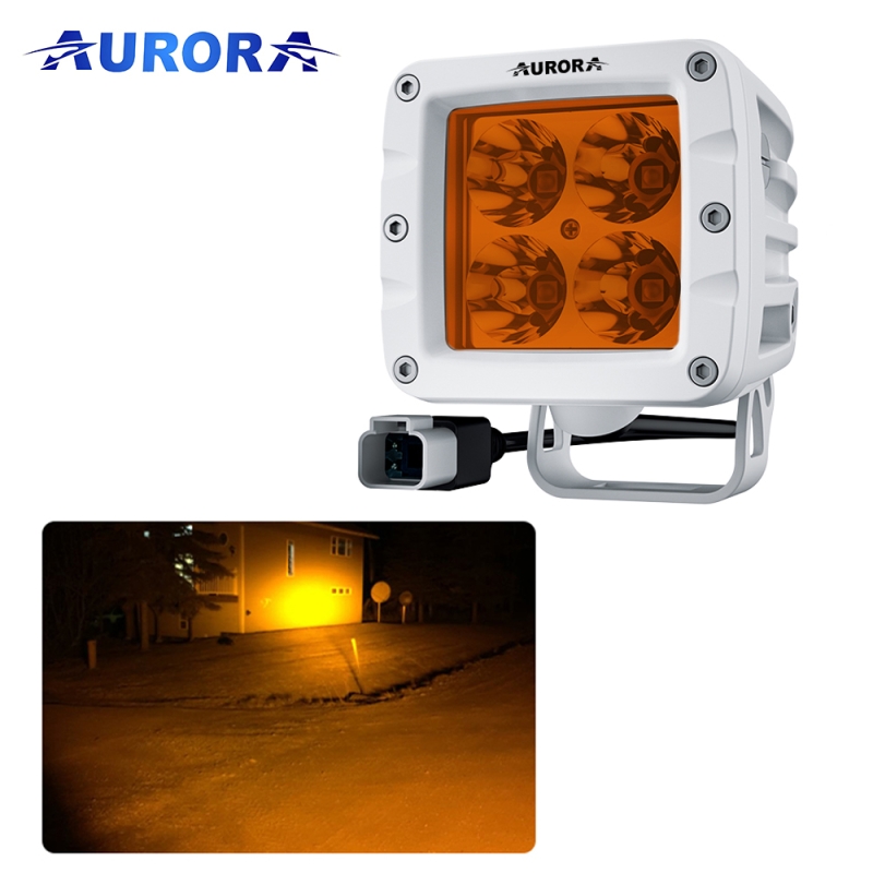 Светодиодная фара Aurora 40W ALO-M-A-2-P4T дальний янтарный свет