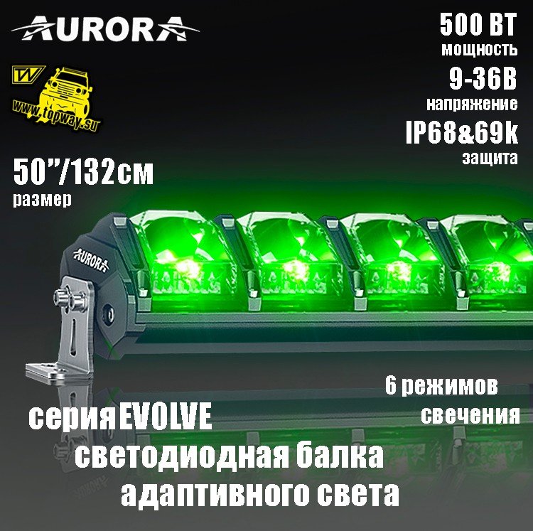 Балка адаптивного света 50" Aurora ALO-N-50 620W 0