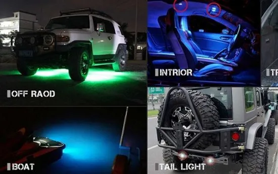 Светодиодная подсветка Rock Light 4 модуля ALO-Y1D-2-RGB-D4 9