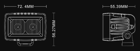 Светодиодная фара ALO-LK-2-E7T Aurora 2 диода 20 ватт Рассеянный L 0