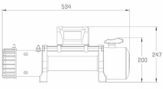 Лебедка Epik STD9.5 12V Стальной трос 9500 Lbs 0